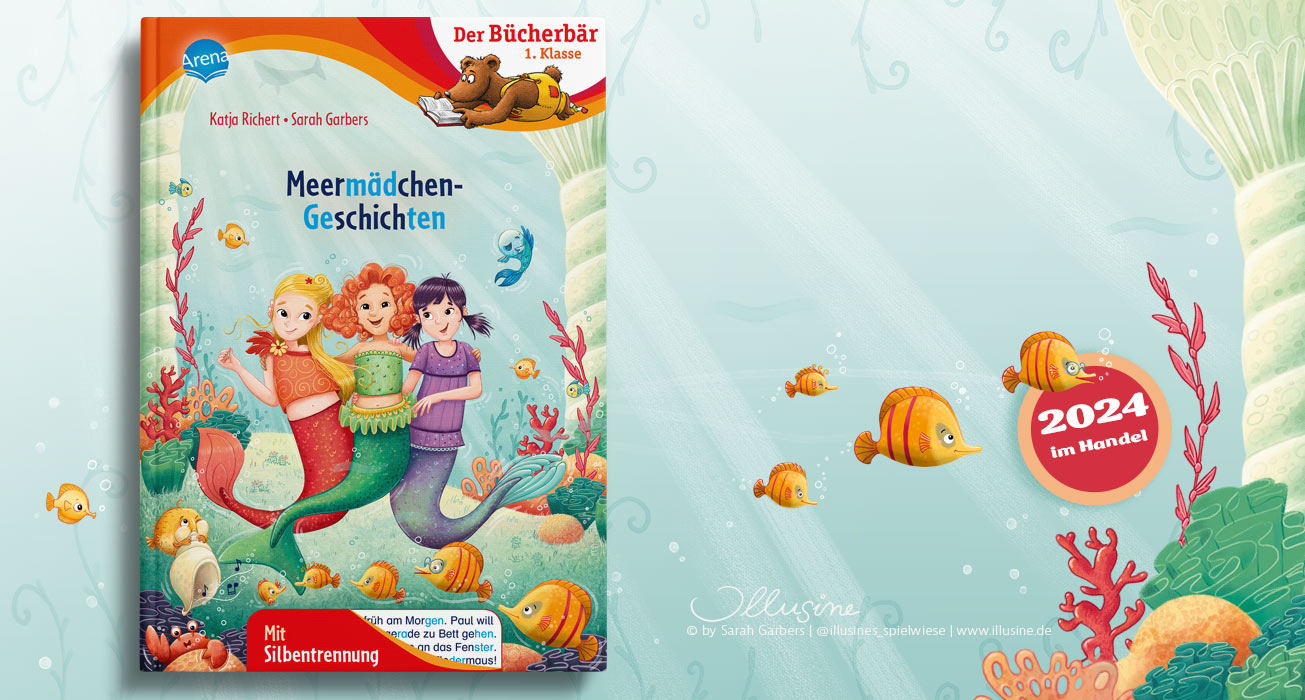 Bücherbär Lesereihe für die Grundschule Meermädchen-Geschichten erschienen im Arena Verlag, Kinderbuch mit Silbentrennung zum Selberlesen