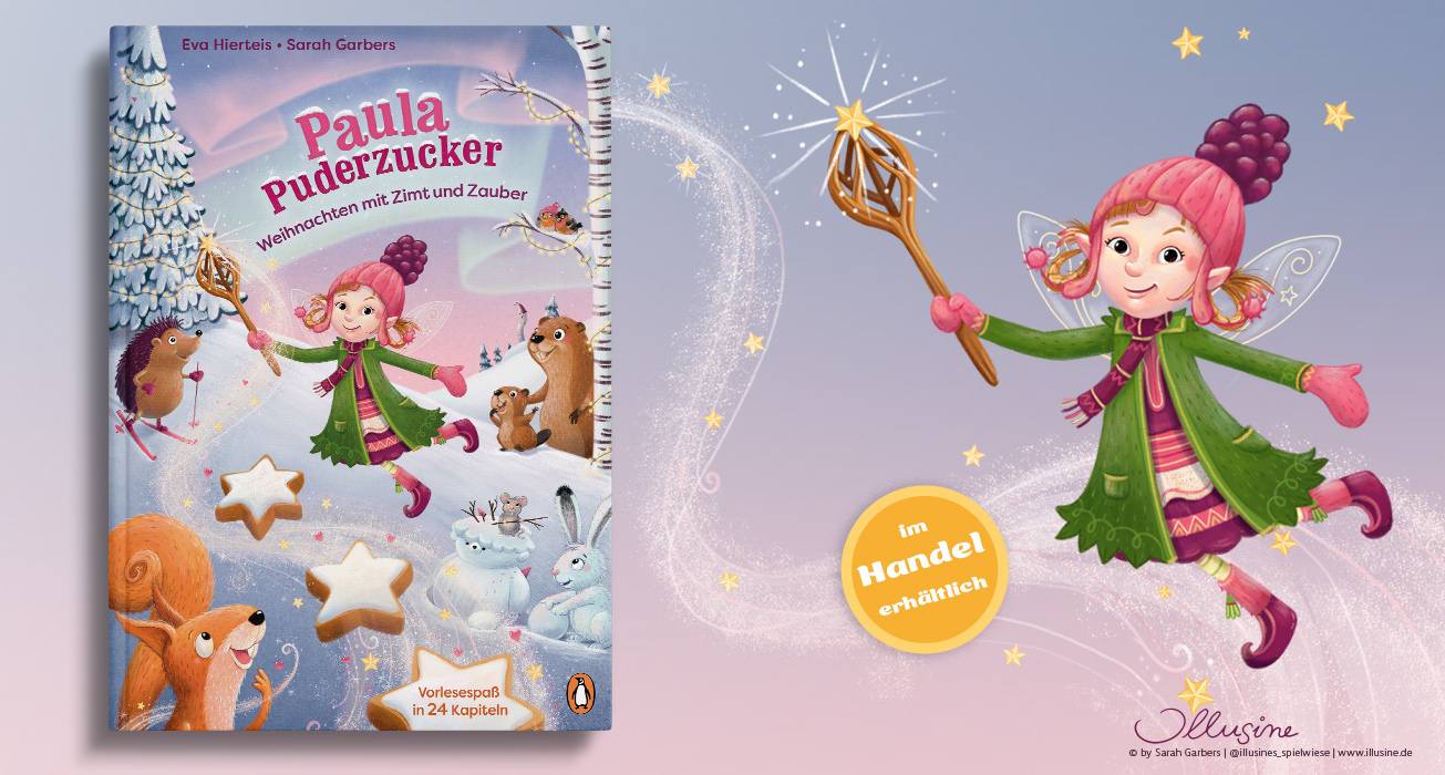 Weihnachtsbuch Kinderbuch zum Vorlesen 24 Kapitel Paula Puderzucker mit Zimz und Zauber Penguin Junior Verlag Feen Waldtiere Zauberbäckerei
