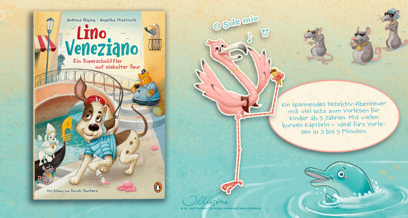 Vorlesebuch, Venedig, Tiere, Hund, Katze, Flamingo, Detektivgeschichte, Sarah Garbers