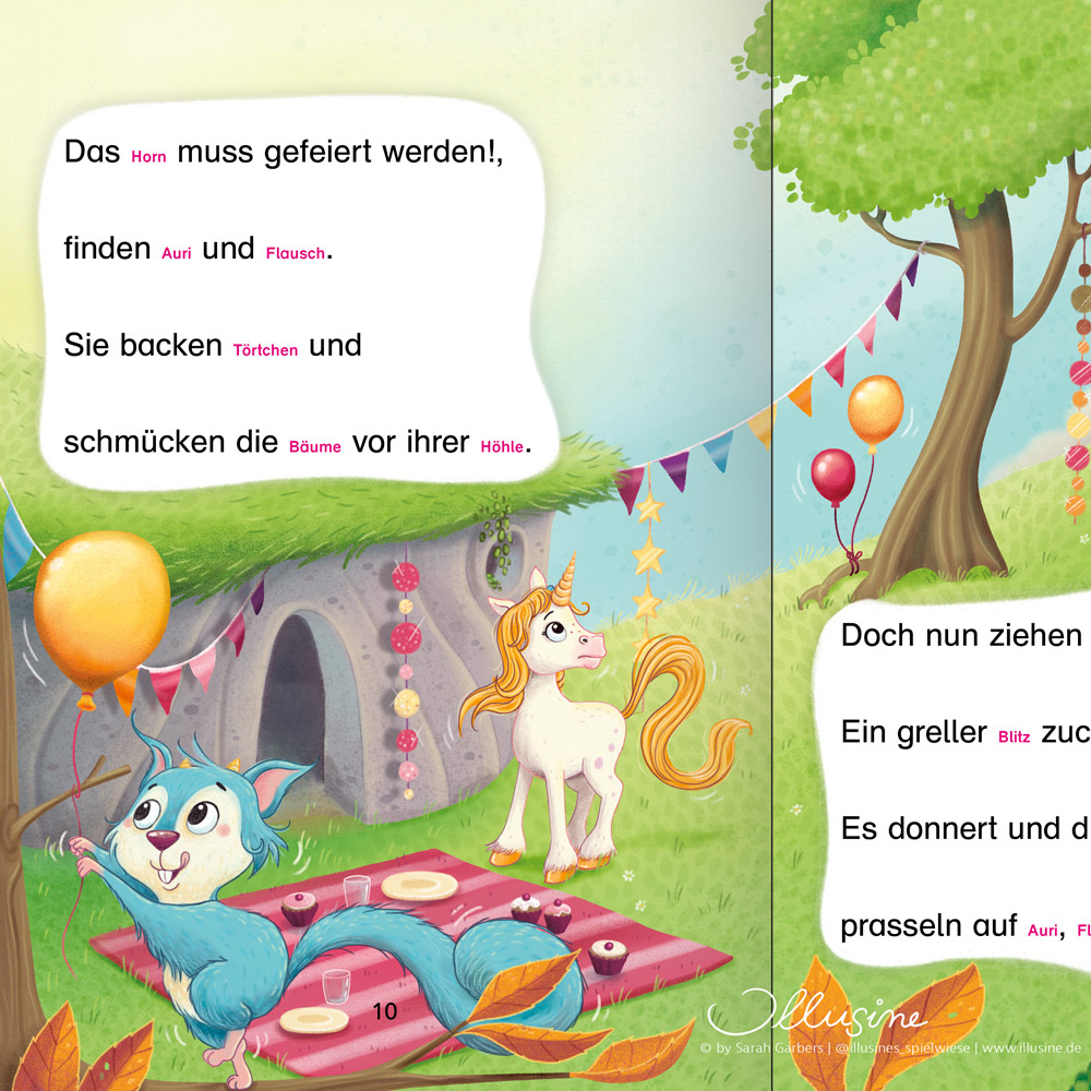 Erstleser, Illustration, Einhorn, Magie
