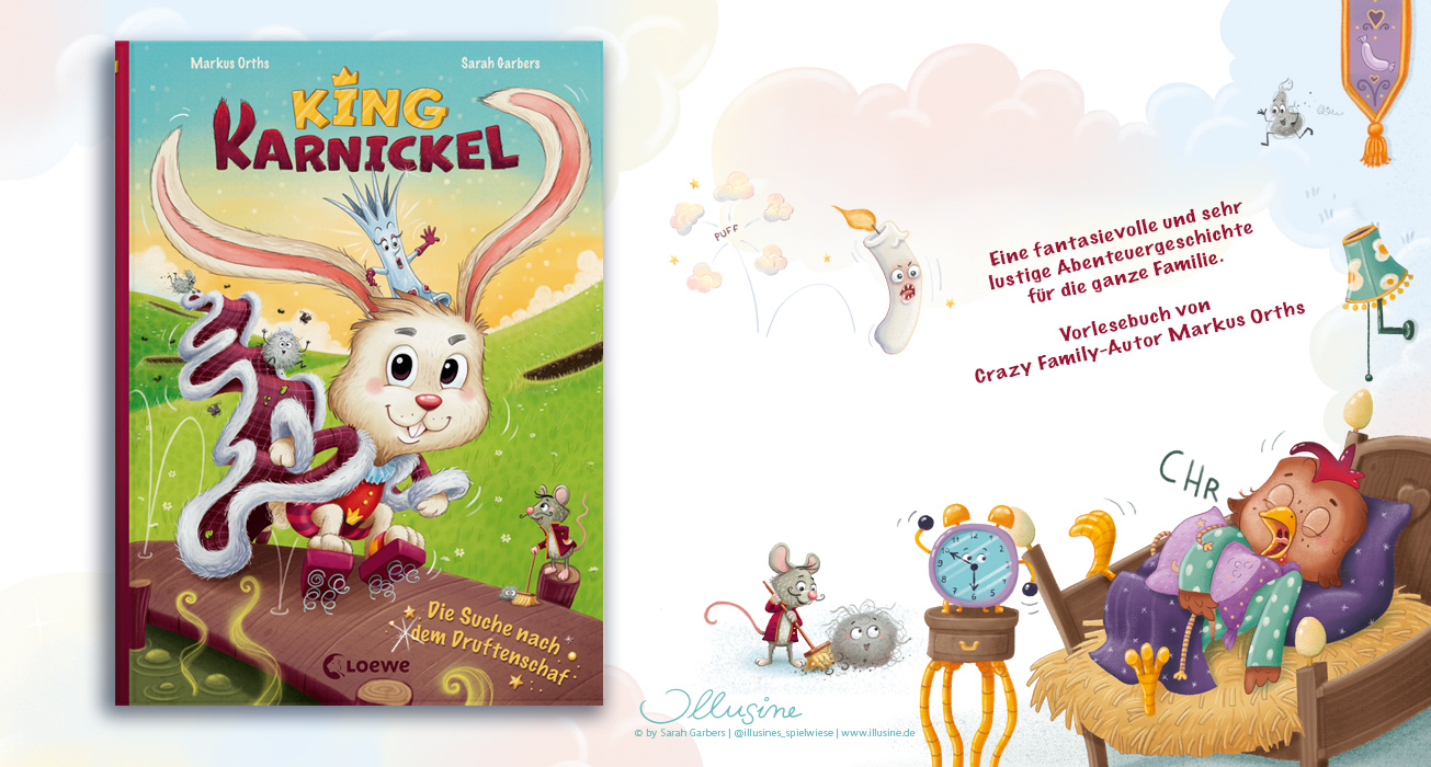 King Karnickel Kinderbuch Illustration Markus Orths lustige Tiere Fantasie